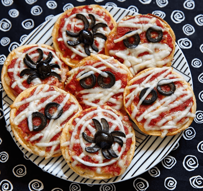 recette halloween enfants mini pizzas